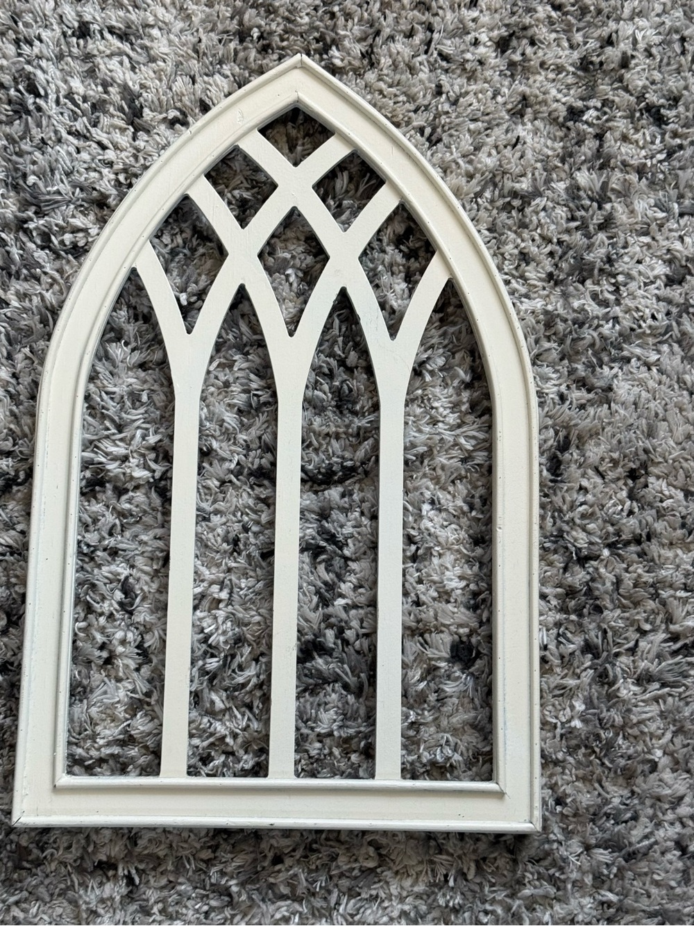 Arched Decorative Wall Accent in White